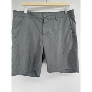 Tommy Bahama Chino Shorts Mens 35 Gray Stretch Microfiber Flat Front Casual